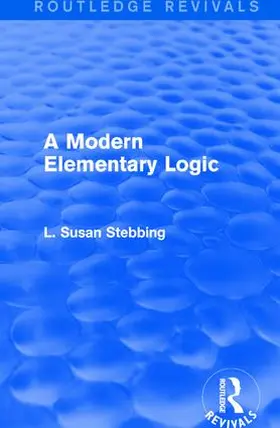 Stebbing |  : A Modern Elementary Logic (1952) | Buch |  Sack Fachmedien