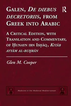 Cooper |  Galen, De diebus decretoriis, from Greek into Arabic | Buch |  Sack Fachmedien