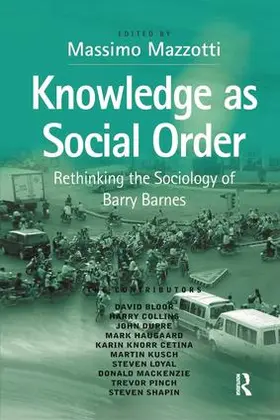 Mazzotti |  Knowledge as Social Order | Buch |  Sack Fachmedien