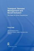 Rajé |  Transport, Demand Management, and Social Inclusion | Buch |  Sack Fachmedien