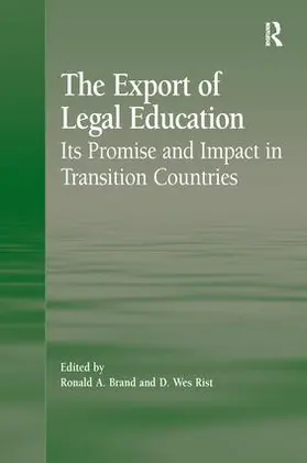 Rist / Brand |  The Export of Legal Education | Buch |  Sack Fachmedien