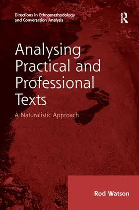 Watson |  Analysing Practical and Professional Texts | Buch |  Sack Fachmedien