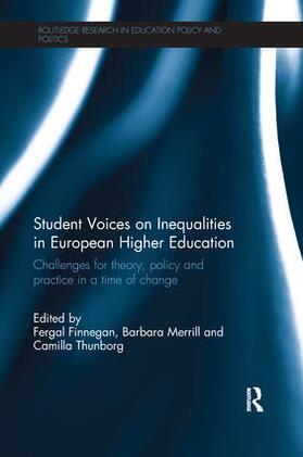Finnegan / Merrill / Thunborg | Student Voices on Inequalities in European Higher Education | Buch | 978-1-138-28496-8 | sack.de