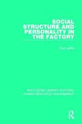 Lafitte |  Social Structure and Personality in the Factory | Buch |  Sack Fachmedien