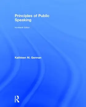 German | Principles of Public Speaking | Buch | 978-1-138-28846-1 | www.sack.de