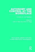 Kelly / Clegg |  Autonomy and Control at the Workplace | Buch |  Sack Fachmedien
