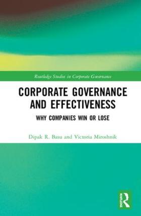Basu / Miroshnik |  Corporate Governance and Effectiveness | Buch |  Sack Fachmedien