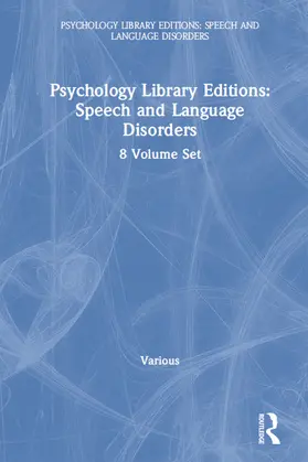 Various |  Psychology Library Editions: Speech and Language Disorders | Buch |  Sack Fachmedien