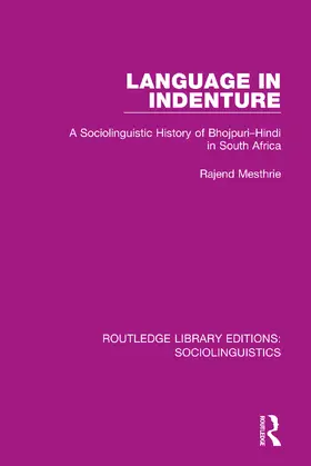 Mesthrie |  Language in Indenture | Buch |  Sack Fachmedien