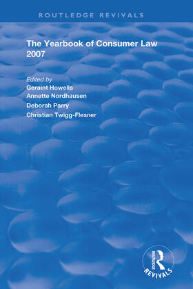 Howells / Nordhausen / Parry | The Yearbook of Consumer Law 2007 | Buch | 978-1-138-36523-0 | sack.de