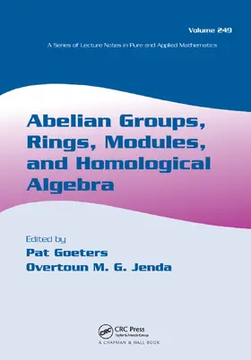 Goeters / Jenda | Abelian Groups, Rings, Modules, and Homological Algebra | Buch | 978-1-138-40204-1 | www.sack.de