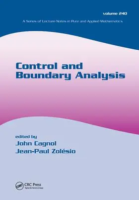 Cagnol | Control and Boundary Analysis | Buch | 978-1-138-40414-4 | www.sack.de
