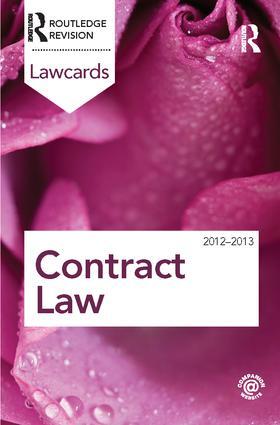 Routledge | Contract Lawcards 2012-2013 | Buch | 978-1-138-41464-8 | sack.de