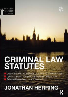 Herring |  Criminal Law Statutes 2012-2013 | Buch |  Sack Fachmedien