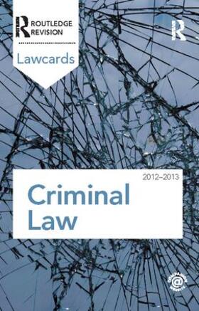 Routledge | Criminal Lawcards 2012-2013 | Buch | sack.de