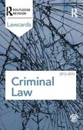 Routledge |  Criminal Lawcards 2012-2013 | Buch |  Sack Fachmedien