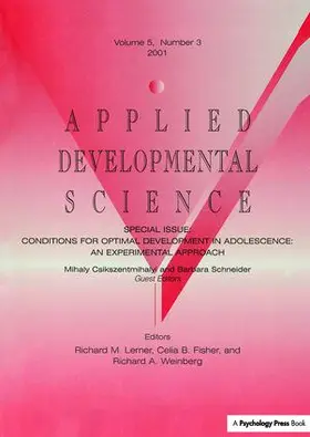 Csikszentmihalyi / Schneider |  Conditions for Optimal Development in Adolescence | Buch |  Sack Fachmedien