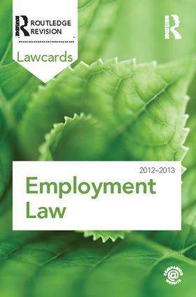Routledge |  Employment Lawcards 2012-2013 | Buch |  Sack Fachmedien