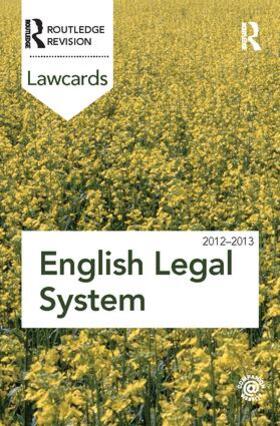 Routledge | English Legal System Lawcards 2012-2013 | Buch | 978-1-138-42348-0 | sack.de