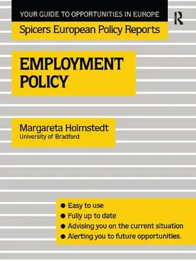 Holmstedt |  Employment Policy | Buch |  Sack Fachmedien