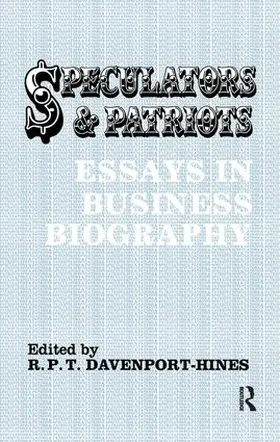 Davenport-Hines |  Speculators and Patriots | Buch |  Sack Fachmedien