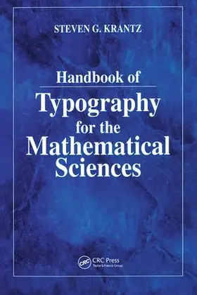 Krantz |  Handbook of Typography for the Mathematical Sciences | Buch |  Sack Fachmedien