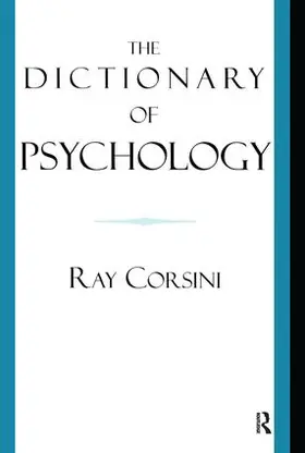 Corsini |  The Dictionary of Psychology | Buch |  Sack Fachmedien