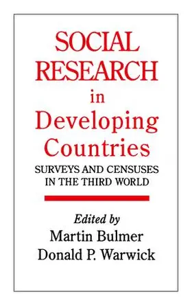 Bulmer |  Social Research In Developing Countries | Buch |  Sack Fachmedien