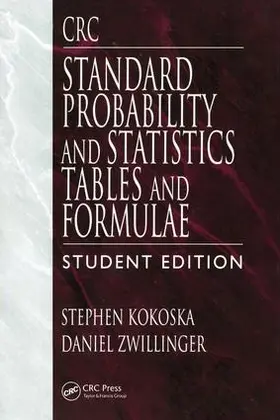 Kokoska / Zwillinger |  CRC Standard Probability and Statistics Tables and Formulae, Student Edition | Buch |  Sack Fachmedien