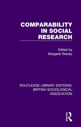 Stacey |  Comparability in Social Research | Buch |  Sack Fachmedien