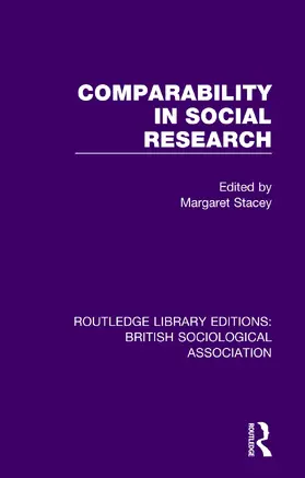 Stacey |  Comparability in Social Research | Buch |  Sack Fachmedien
