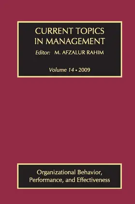 Afzalur Rahim |  Current Topics in Management | Buch |  Sack Fachmedien