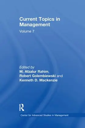 Golembiewski |  Current Topics in Management | Buch |  Sack Fachmedien