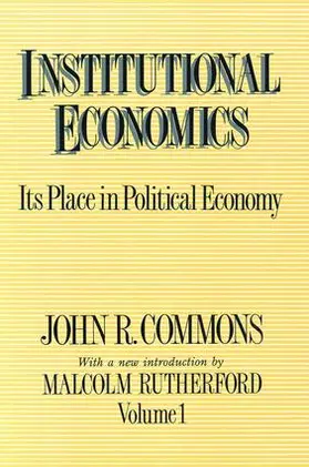 Sebesta / Commons |  Institutional Economics | Buch |  Sack Fachmedien