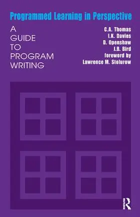 Davies |  Programmed Learning in Perspective | Buch |  Sack Fachmedien