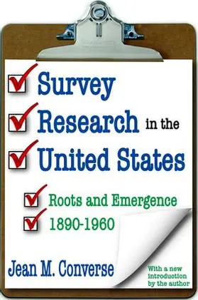 Converse |  Survey Research in the United States | Buch |  Sack Fachmedien