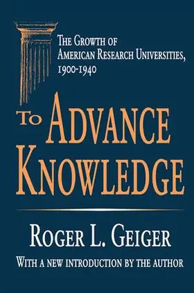 Geiger |  To Advance Knowledge | Buch |  Sack Fachmedien