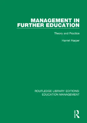 Harper |  Management in Further Education | Buch |  Sack Fachmedien