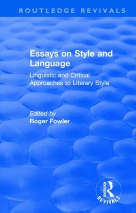 Fowler | : Essays on Style and Language (1966) | Buch | 978-1-138-56399-5 | sack.de