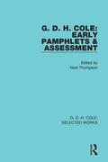 Thompson |  G. D. H. Cole: Early Pamphlets & Assessment | Buch |  Sack Fachmedien