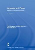 Simpson / Mayr / Statham |  Language and Power | Buch |  Sack Fachmedien