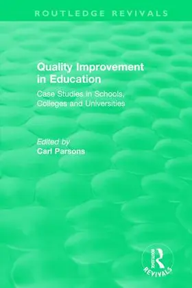Parsons |  Quality Improvement in Education | Buch |  Sack Fachmedien