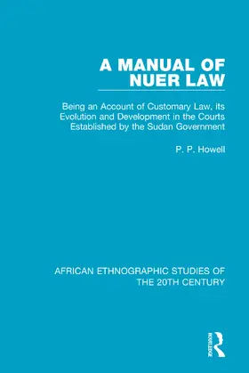 Howell |  A Manual of Nuer Law | Buch |  Sack Fachmedien