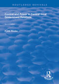 Rhodes |  Control and Power in Central-local Government Relations | Buch |  Sack Fachmedien
