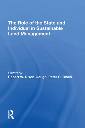 Bloch |  The Role of the State and Individual in Sustainable Land Management | Buch |  Sack Fachmedien