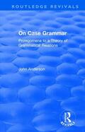 Anderson |  On Case Grammar | Buch |  Sack Fachmedien