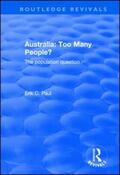 Paul |  Australia: Too Many People? - The Population Question | Buch |  Sack Fachmedien
