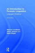 Coulthard / Johnson / Wright |  An Introduction to Forensic Linguistics | Buch |  Sack Fachmedien