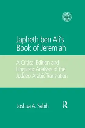 Sabih |  Japheth ben Ali's Book of Jeremiah | Buch |  Sack Fachmedien