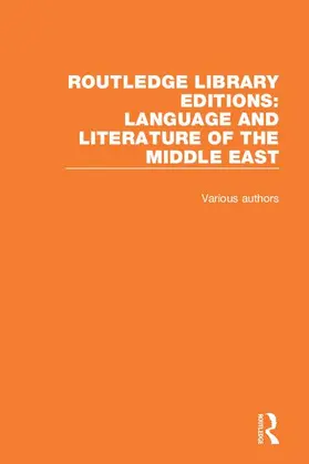 Various |  Routledge Library Editions: Language and Literature of the Middle East | Buch |  Sack Fachmedien